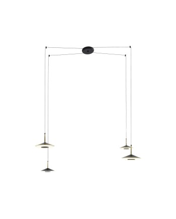 ORION * COLGANTE LED NEGRO/CUERO  4L*8W 3000K